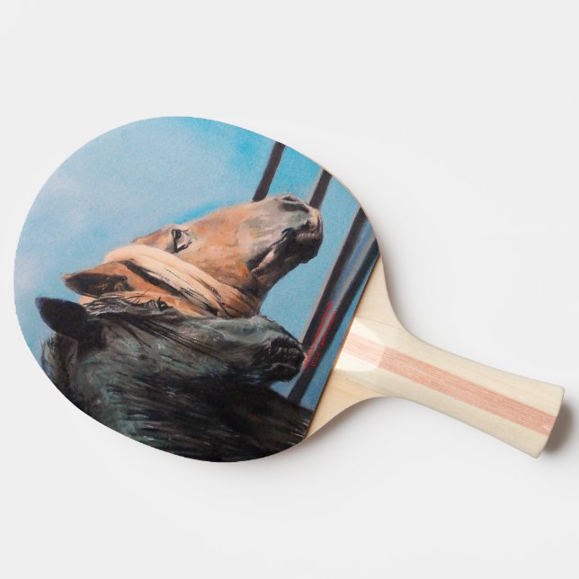 Horses Ping Pong Paddle (Side)
