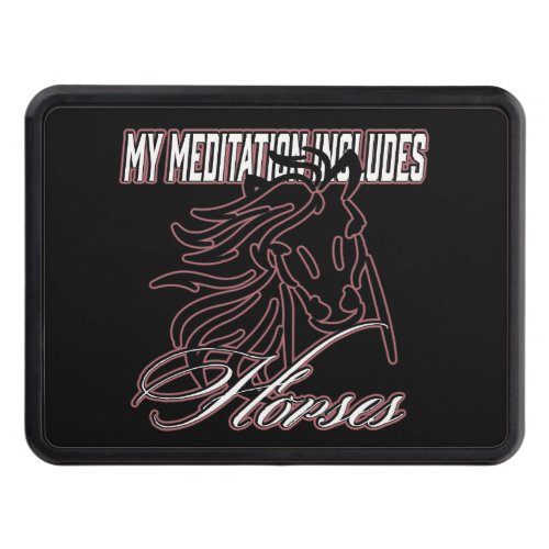 Horses Pink Black Hitch Cover
