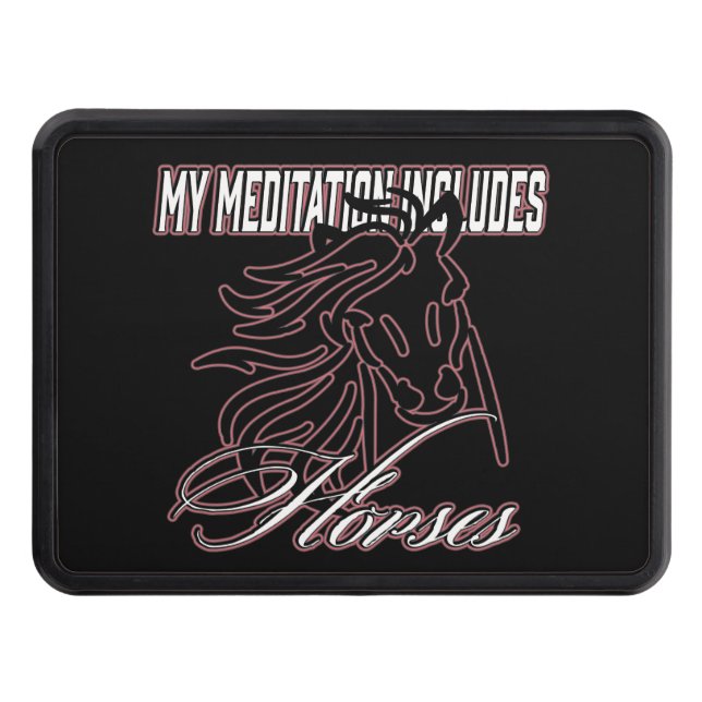 Horses Pink Black Hitch Cover (Front)