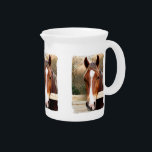 HORSES PITCHER<br><div class="desc">A photographic design of a beautiful chestnut horse.</div>
