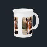HORSES PITCHER<br><div class="desc">A photographic design of a beautiful chestnut horse.</div>