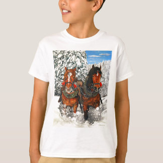 Horses plowing T-Shirt
