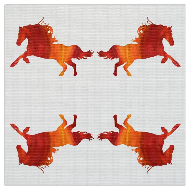 Horses  Polyester Weave (58" width) Fabric (Swatch)