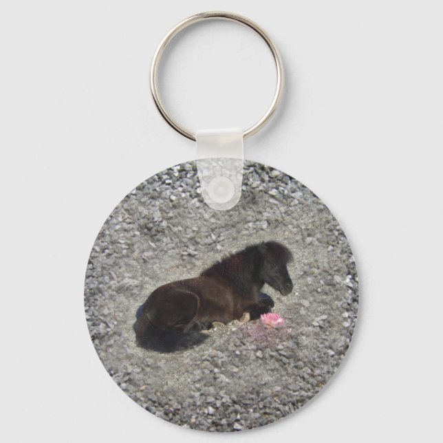 horses pony shetty animal minihorse keychain (Front)