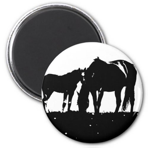 Horses Pop Art Magnet