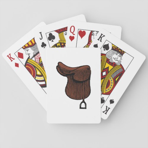 Horses _ Preppy Equestrian Tack Saddle Color Playing Cards