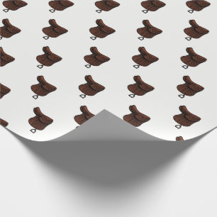 Horses - Preppy Equestrian Tack Saddle Color Wrapping Paper