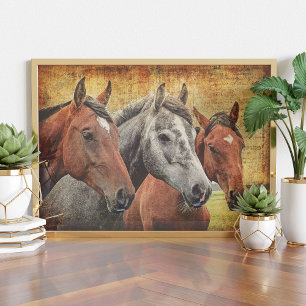 Horses Print for decoupage or collage paper