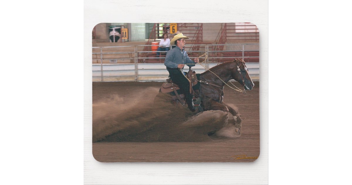 Reigning Slide Horses - RCH - Reining horse slide Mouse Pad | Zazzle
