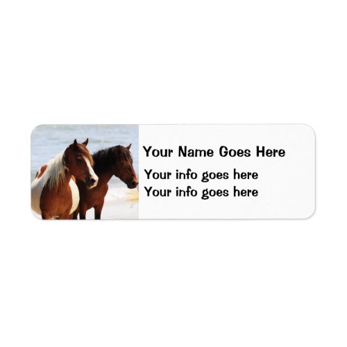 Horses Return Address Labels