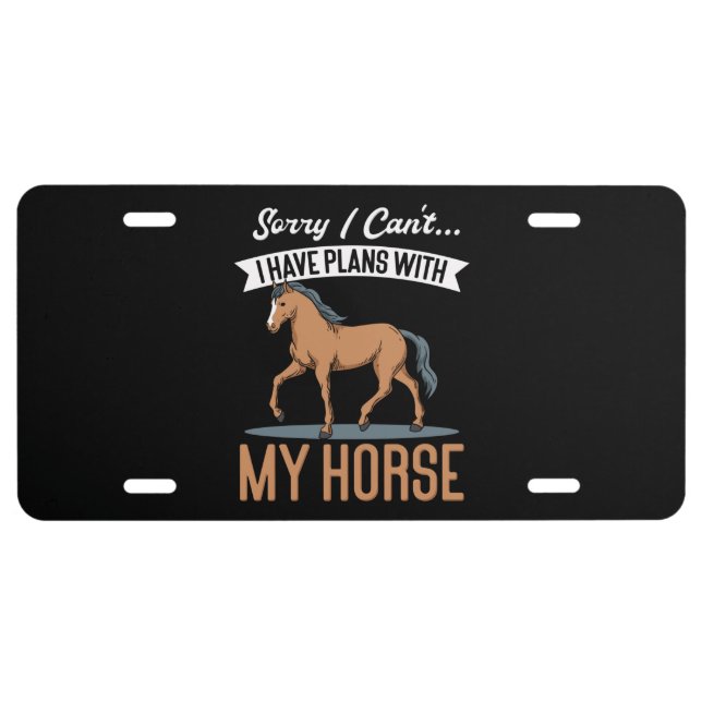 Horses Ride Sayings License Plate (Front)