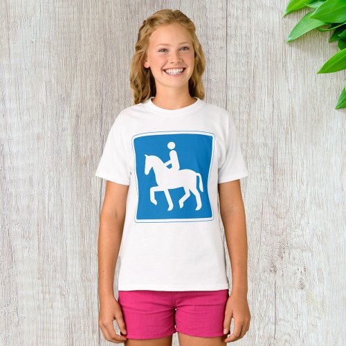 Horses Road Sign T_Shirt