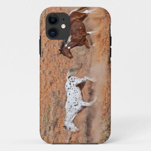 Horses roaming the Big Horn MT of Shell Wyoming 2 iPhone 11 Case