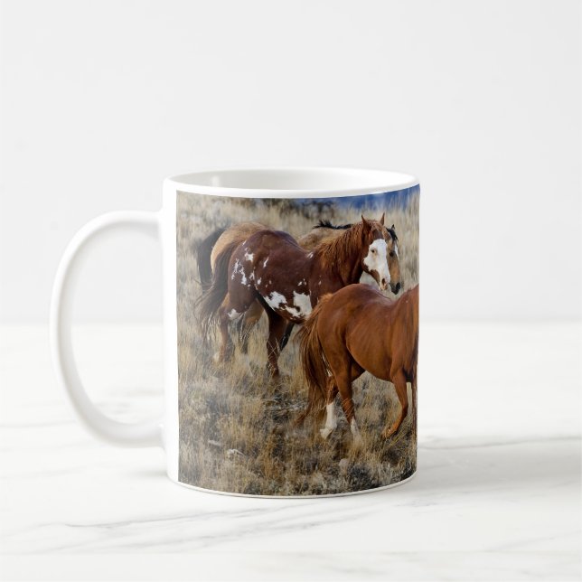 Horses Roaming the Hills Coffee Mug (Left)