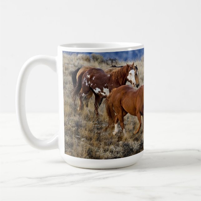 Horses Roaming the Hills Coffee Mug (Left)
