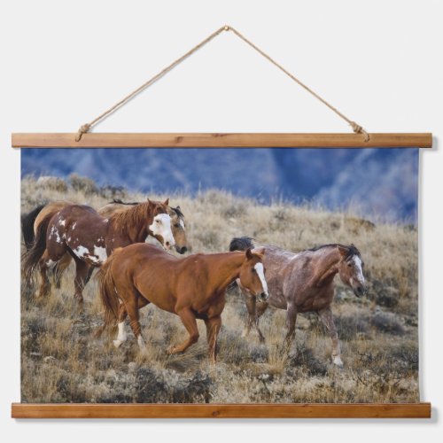 Horses Roaming the Hills Hanging Tapestry