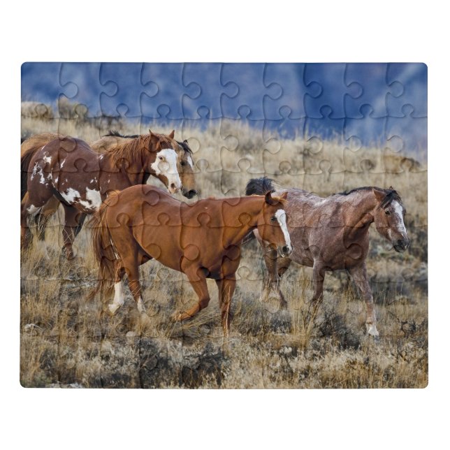 Horses Roaming the Hills Jigsaw Puzzle (Puzzle Horizontal)