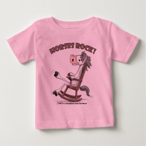 Horses Rock Baby T_Shirt