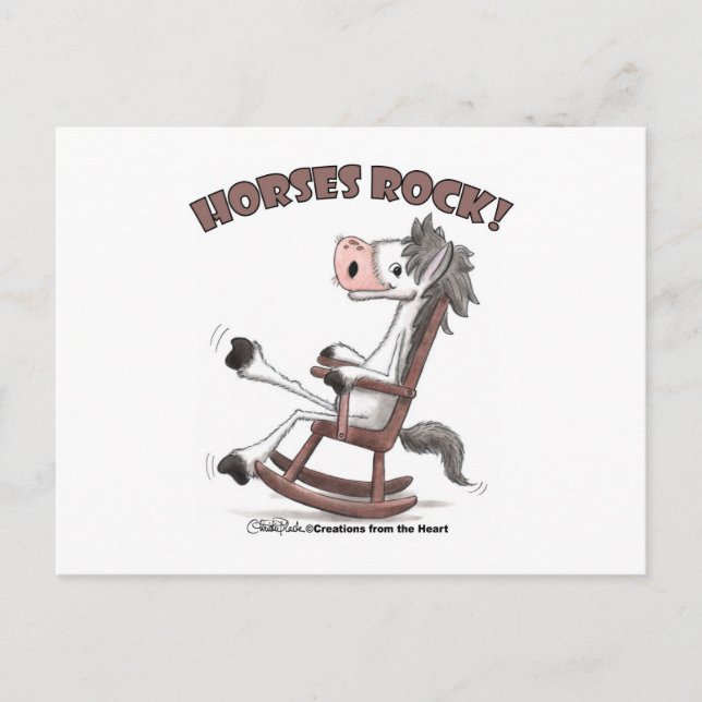 Horses Rock! Postcard (Front)