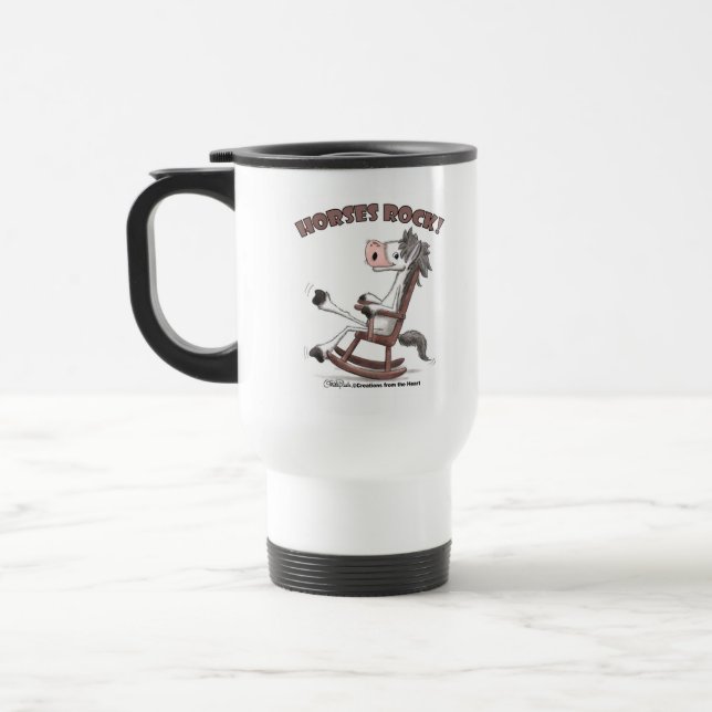 Horses Rock! Travel Mug (Left)