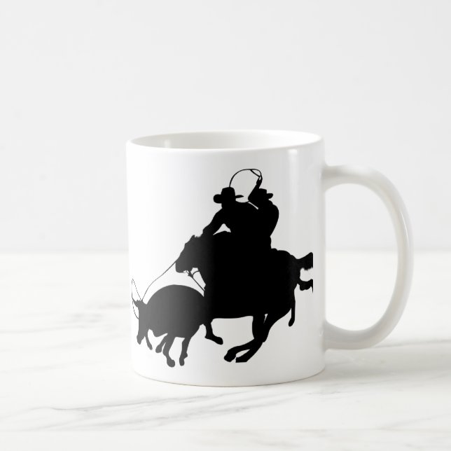 Horses - Rodeo - Team Roping Coffee Mug (Right)