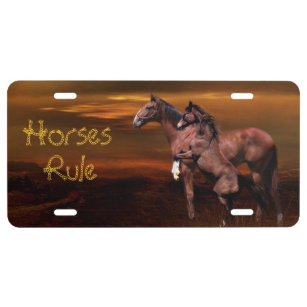 Horses rule license plate