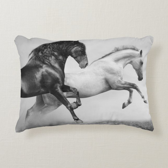 Horses Run Decorative Pillow (Front)