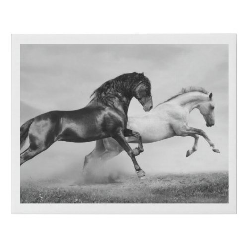 Horses Run Faux Canvas Print