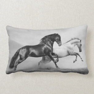 Horses Run Lumbar Pillow