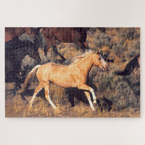 Horses Running a Ponderosa Ranch Jigsaw Puzzle