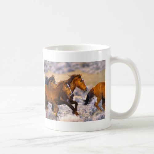 Horses running coffee mug