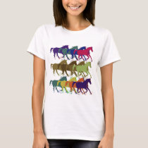 horses running, farm animals T-Shirt
