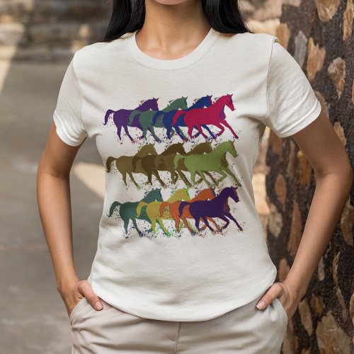Horses Running Farm Animals T_Shirt