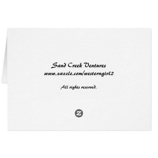 Horses Running Free Card (Back Horizontal)