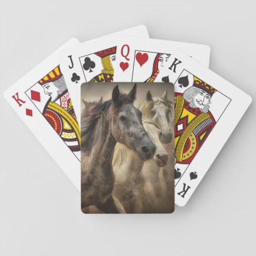 Horses Running Free Poker Cards