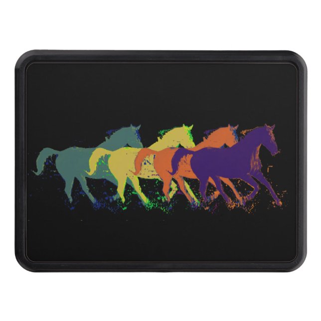 horses running hitch cover (Front)