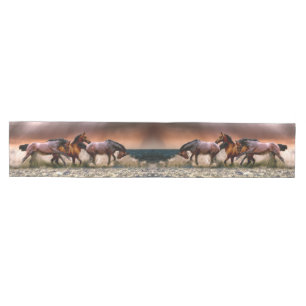 Horses Running in the Surf Medium Table Runner
