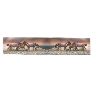 Horses Running in the Surf Small Medium Table Runner