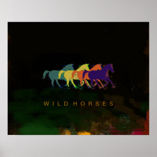 horses running prints