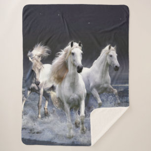 Horses running  throw pillow