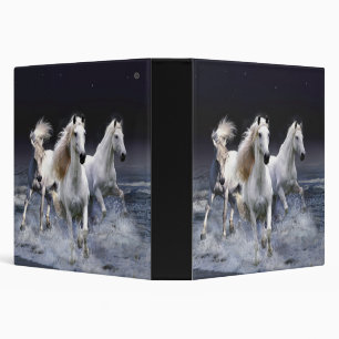 Horses running throw pillow 3 ring binder