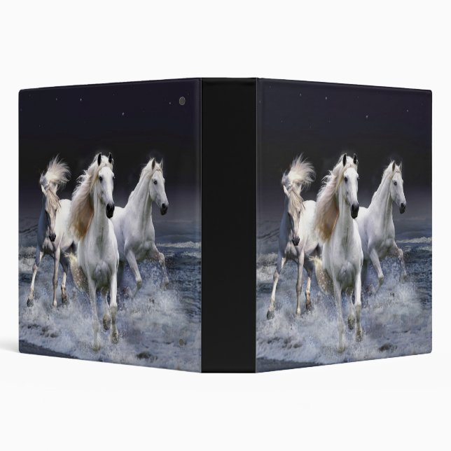 Horses running  throw pillow 3 ring binder (Background)