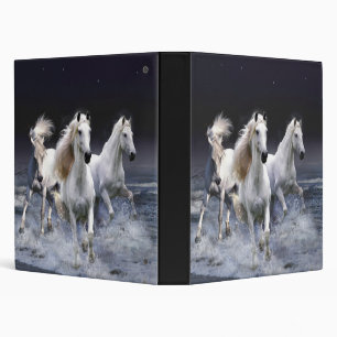 Horses running throw pillow 3 ring binder