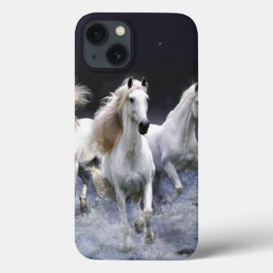 Horses running throw pillow iPhone 13 case