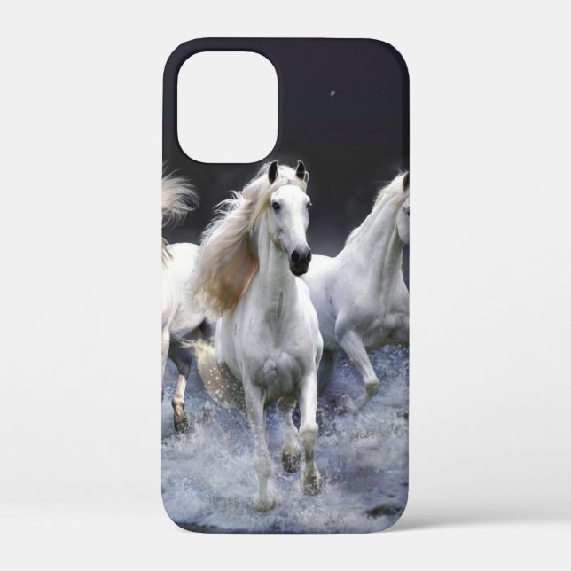 Horses running  throw pillow Case-Mate iPhone case (Back)