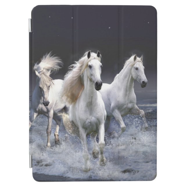Horses running  throw pillow iPad air cover (Front)