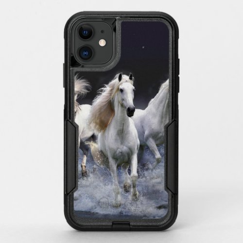 Horses running  throw pillow OtterBox commuter iPhone 11 case