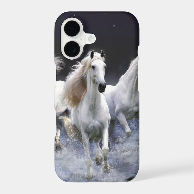 Horses running  throw pillow samsung galaxy case (Back)