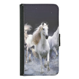 Horses running  throw pillow samsung galaxy s5 wallet case