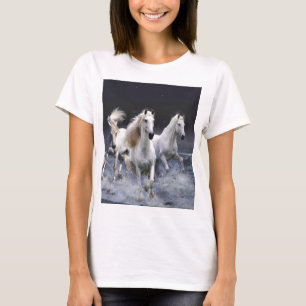 Horses running  throw pillow T-Shirt